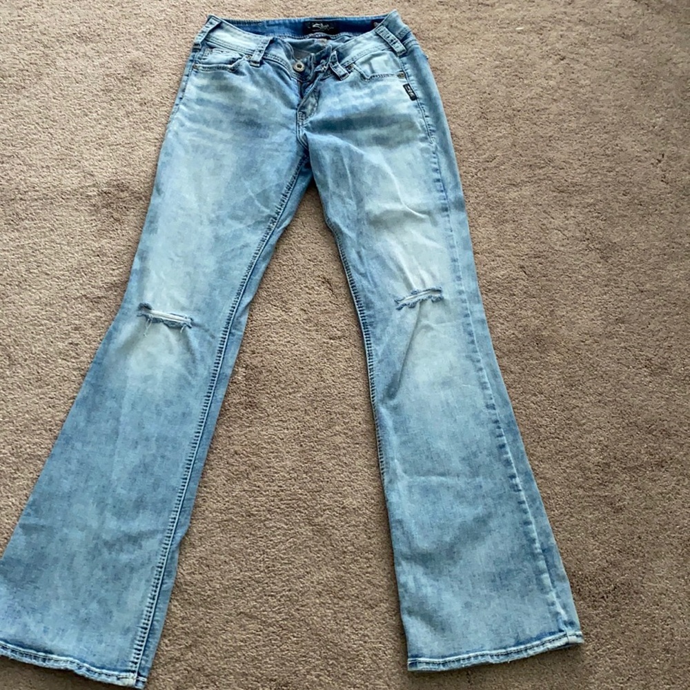 Silver women’s jeans